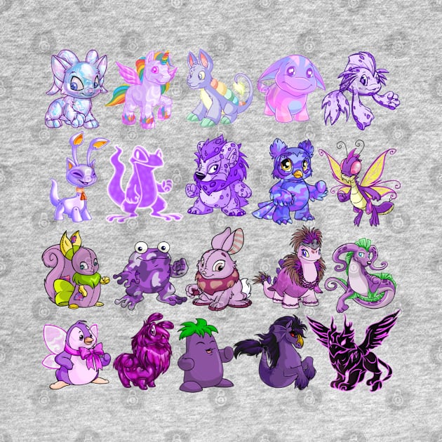 Purple Neopets by Curious Sausage